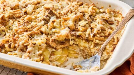 French Onion Potato Gratin