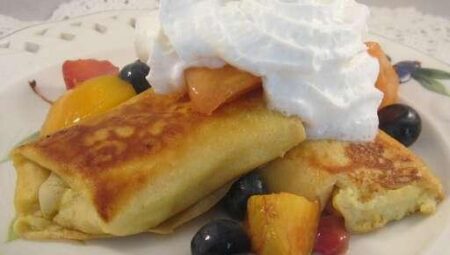 Cheese and Lemon Blintzes