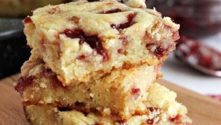 Raspberry-White Chocolate Blondies